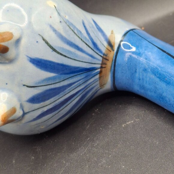 Ken Edwards Ceramic Toucan Figurine Hand-Painted Blue & White Floral Design - Picture 6 of 8